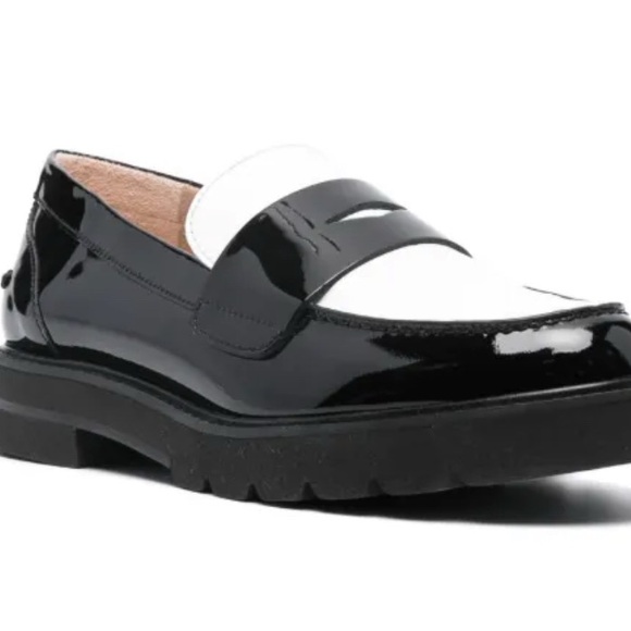 Stuart Weitzman Palmer Black and White Loafers - Picture 7 of 7